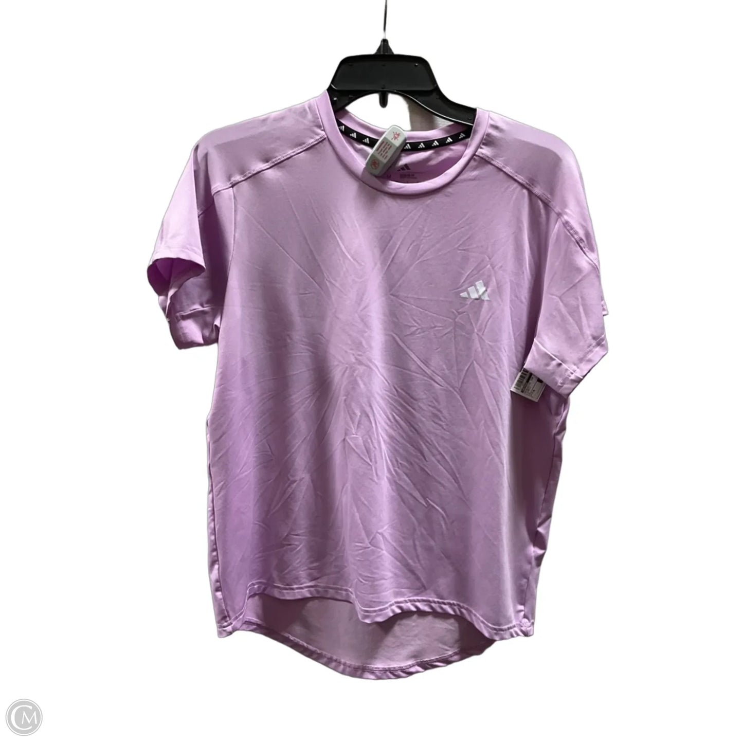 Athletic Top Short Sleeve By Adidas In Purple, Size: M
