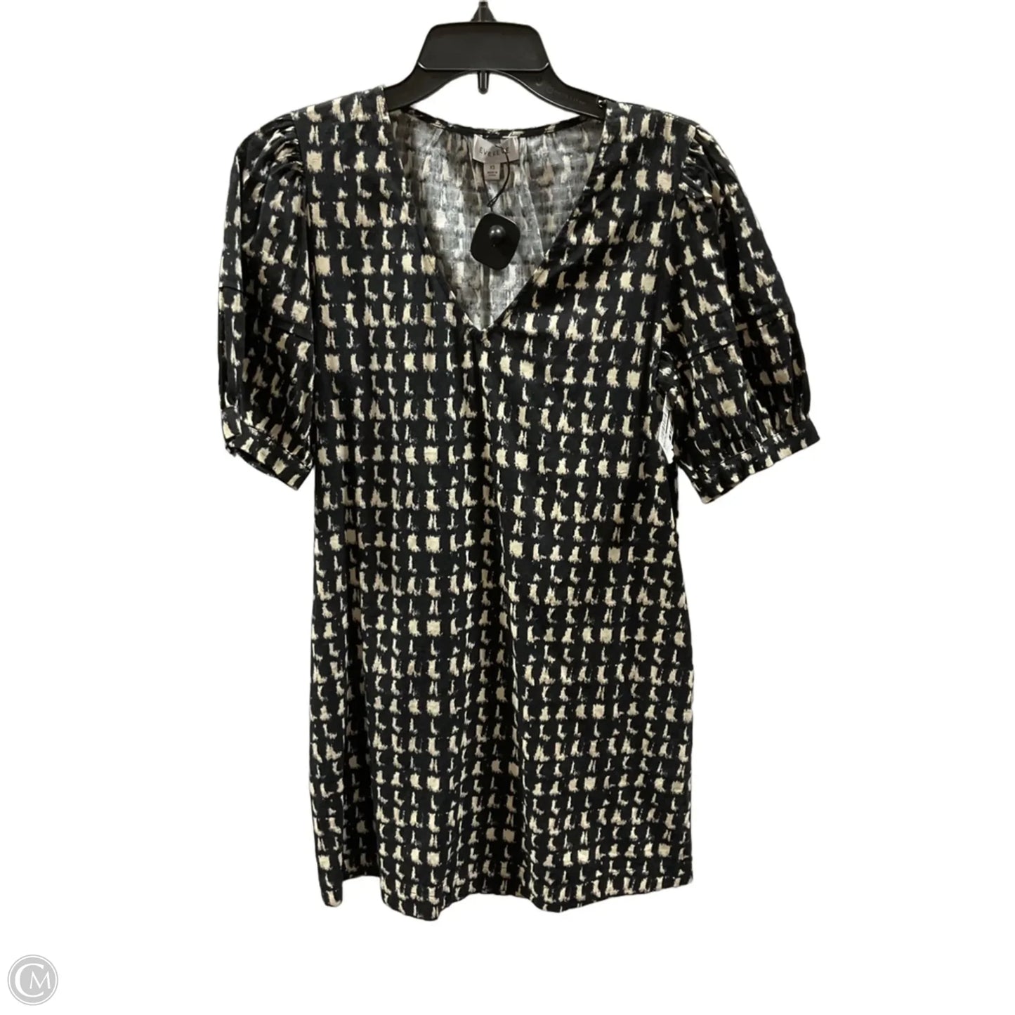 Dress Casual Midi By Everlane In Black & Cream, Size: Xs