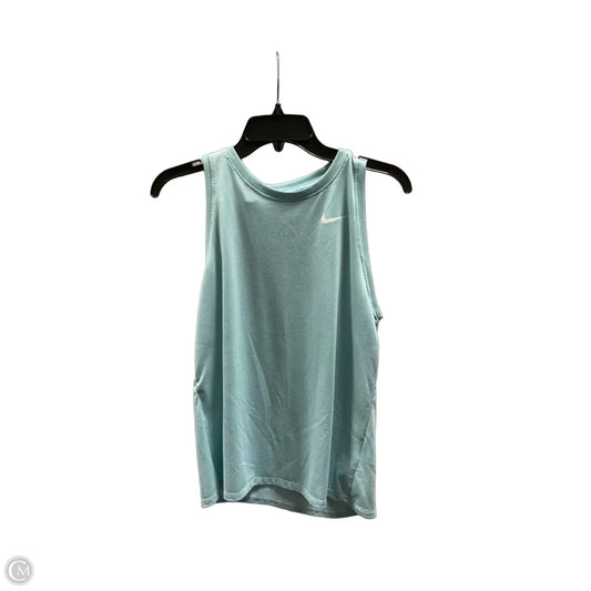 Athletic Tank Top By Nike In Aqua, Size: M