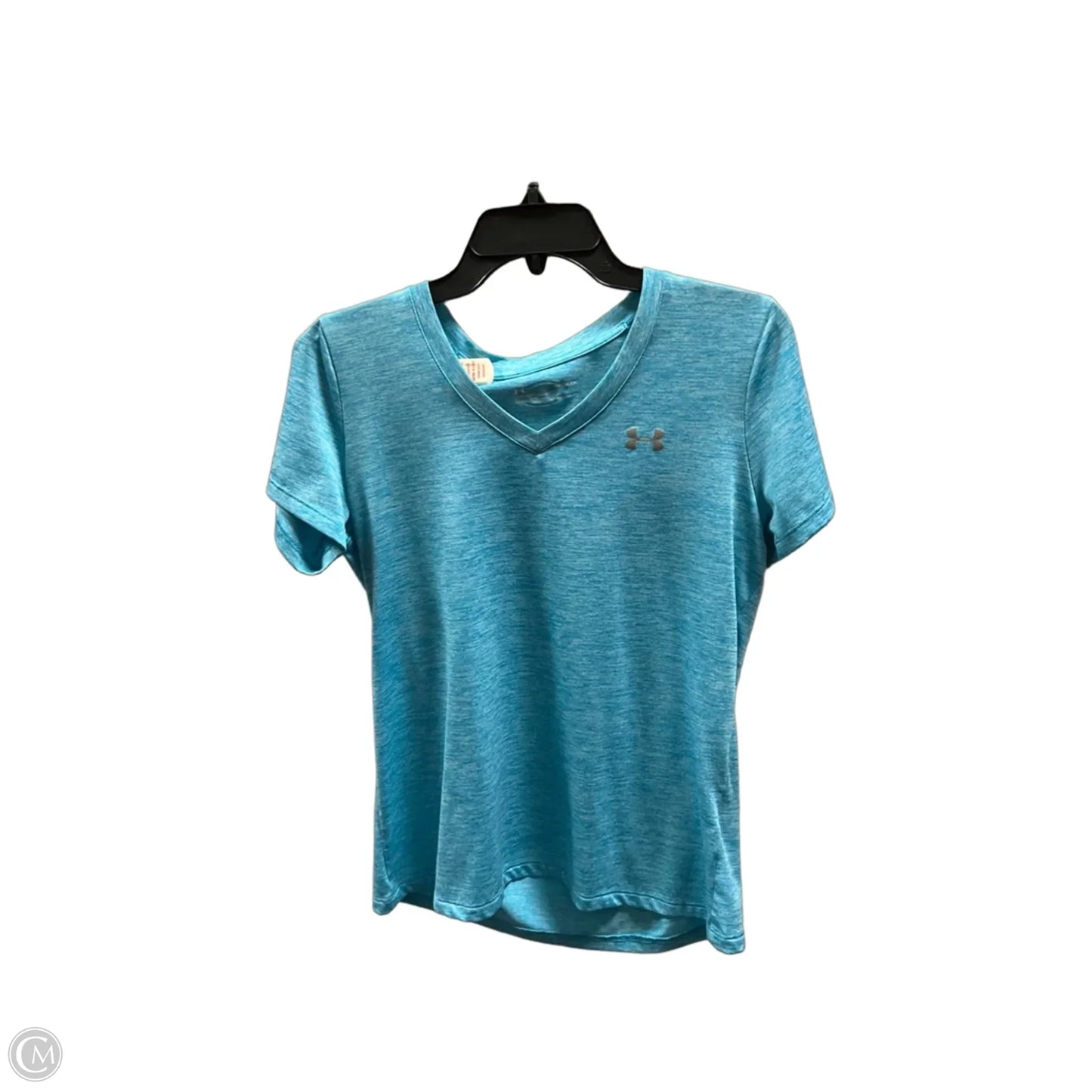 Athletic Top Short Sleeve By Under Armour In Blue, Size: M