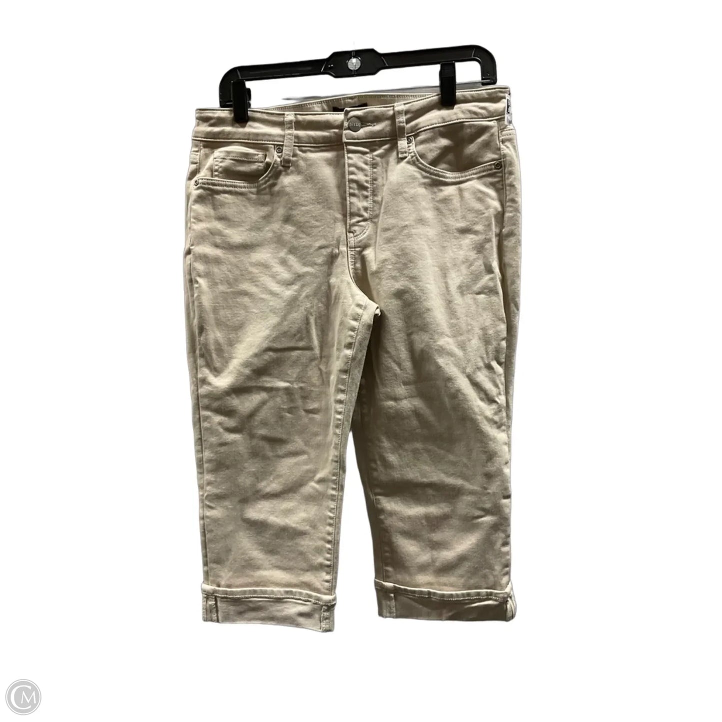 Jeans Cropped By Not Your Daughters Jeans In Tan Denim, Size: 10p