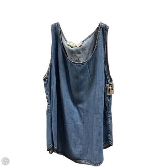 Top Sleeveless By Chicos In Blue, Size: L