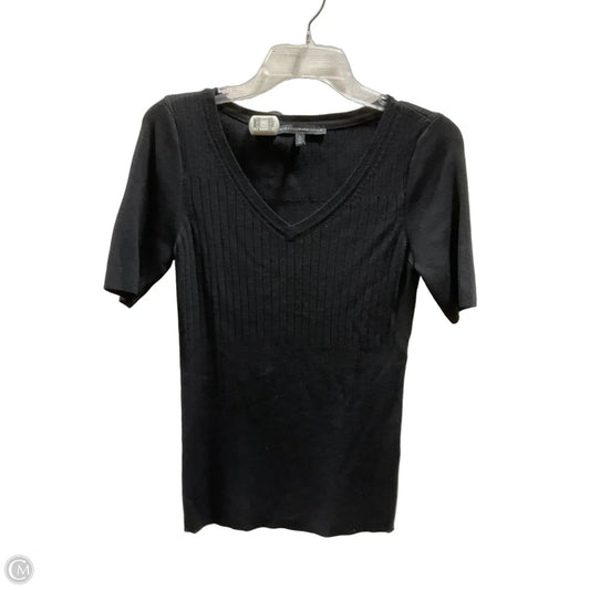 Top Short Sleeve By White House Black Market In Black, Size: L