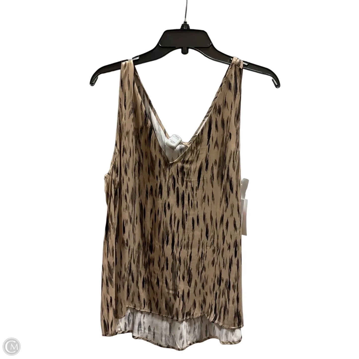 Top Sleeveless By Nordstrom In Black & Tan, Size: M