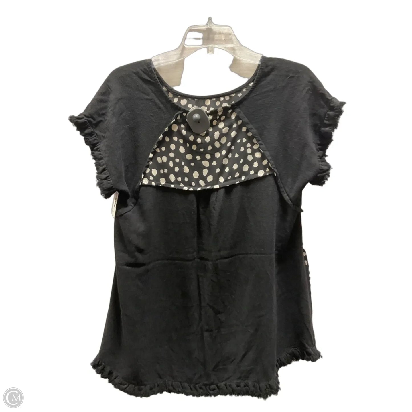 Top Short Sleeve By Umgee In Black & White, Size: S