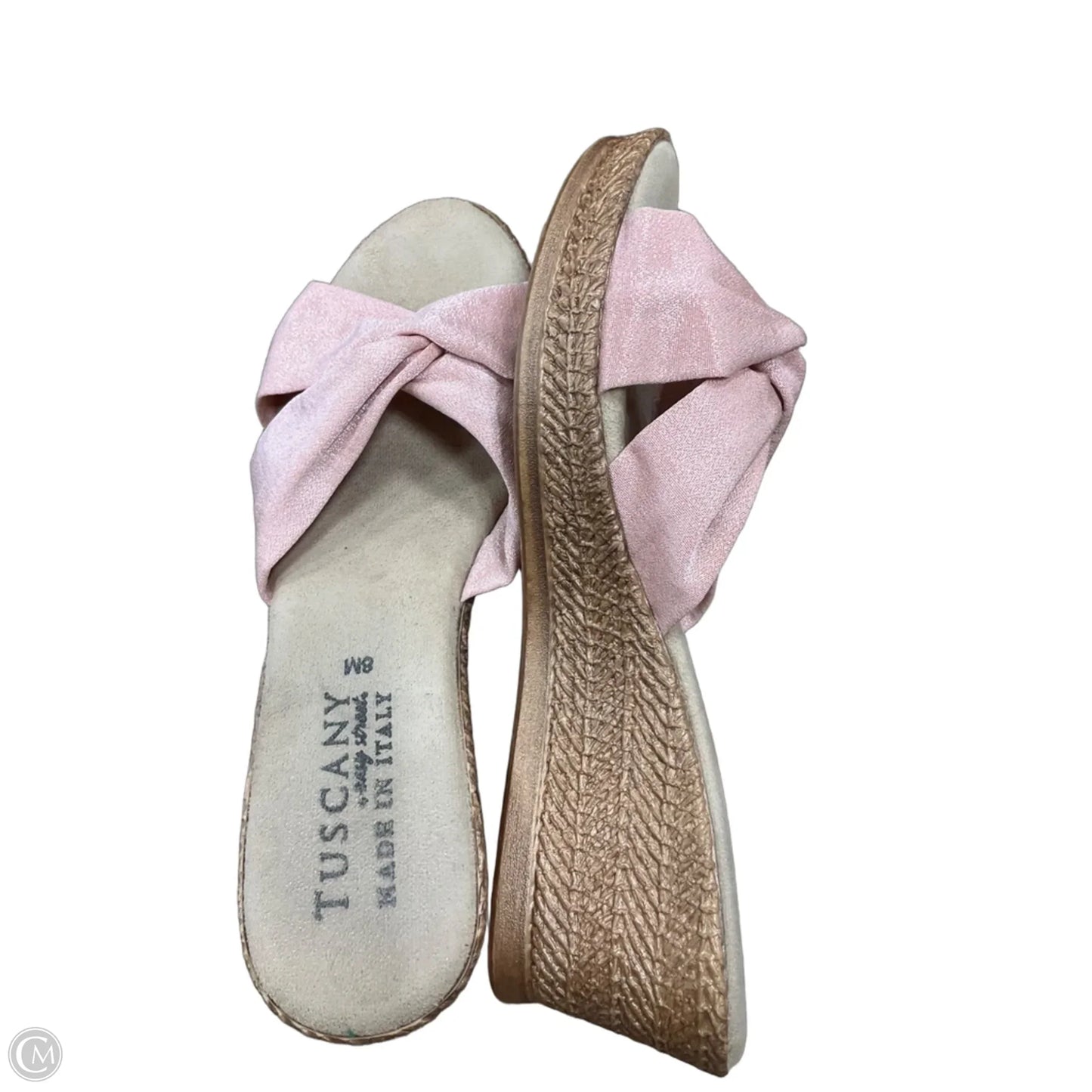 Sandals Heels Wedge By Easy Street In Pink, Size: 8