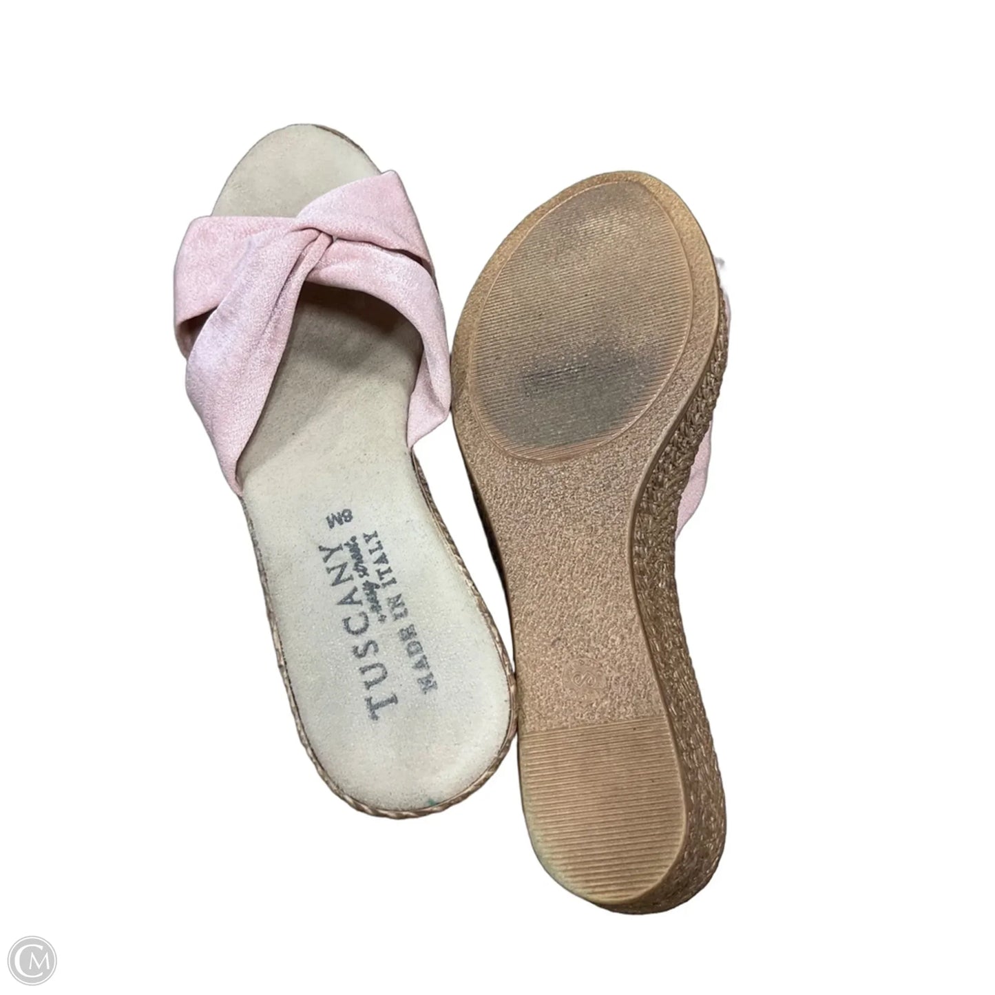 Sandals Heels Wedge By Easy Street In Pink, Size: 8