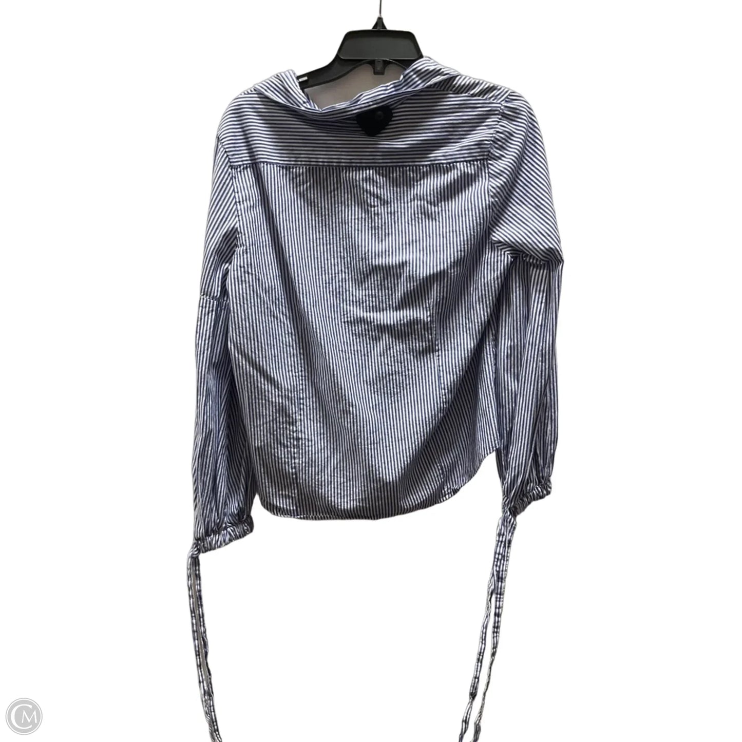 Blouse Long Sleeve By Nanette Lepore In Striped Pattern, Size: L