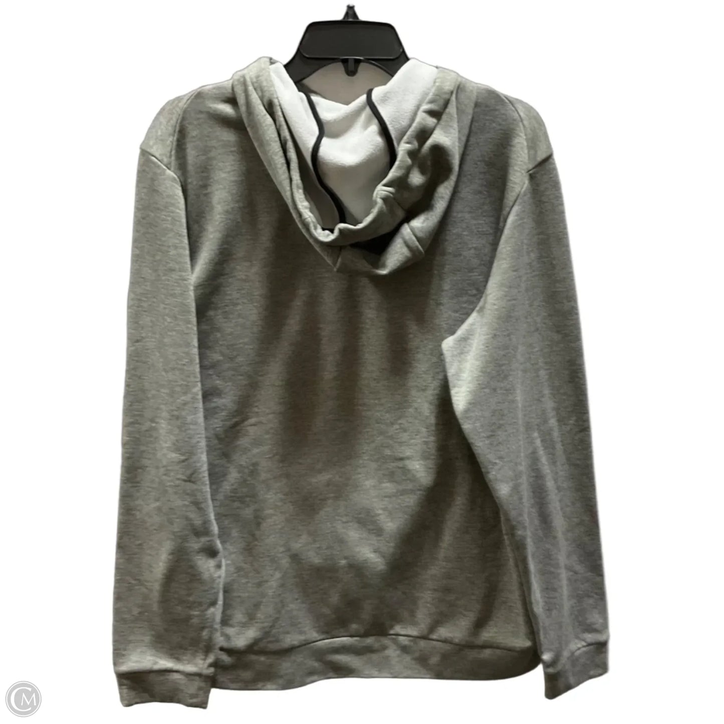 Athletic Sweatshirt Hoodie By Nike In Grey, Size: M