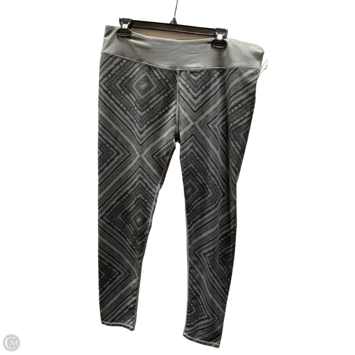 Athletic Leggings By Fabletics In Black & Grey, Size: Xxl