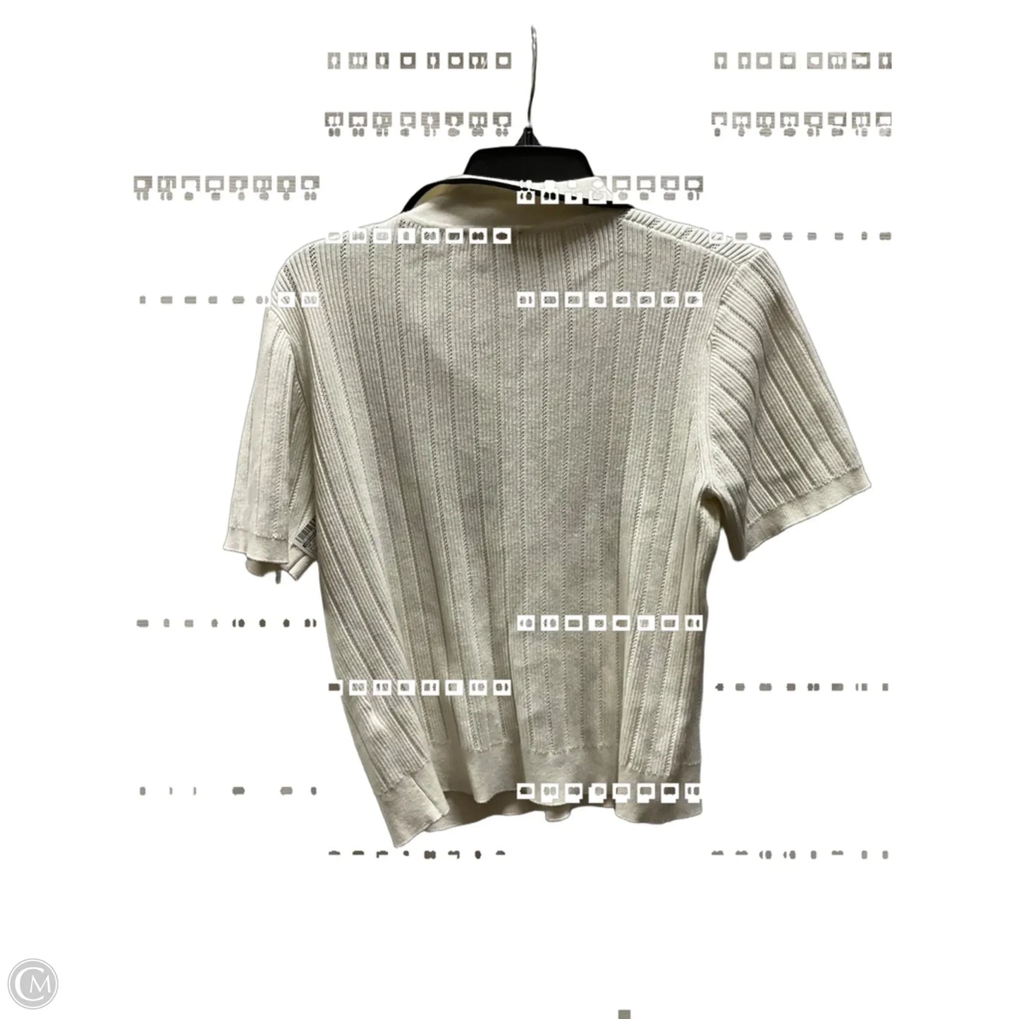 Top Short Sleeve By Adrianna Papell In White, Size: M