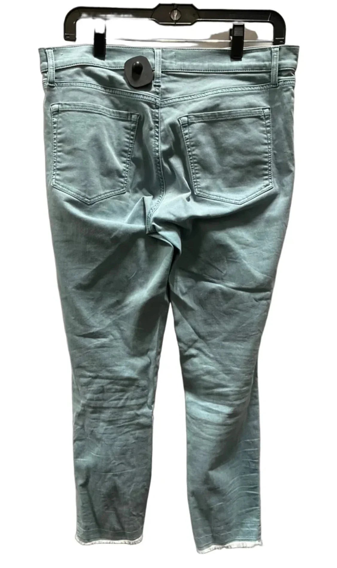 Jeans Cropped By Loft In Green Denim, Size: 6