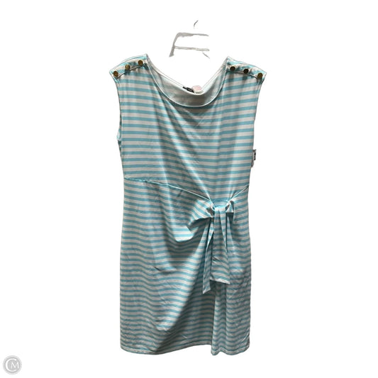 Dress Casual Midi By Talbots In Striped Pattern, Size: L