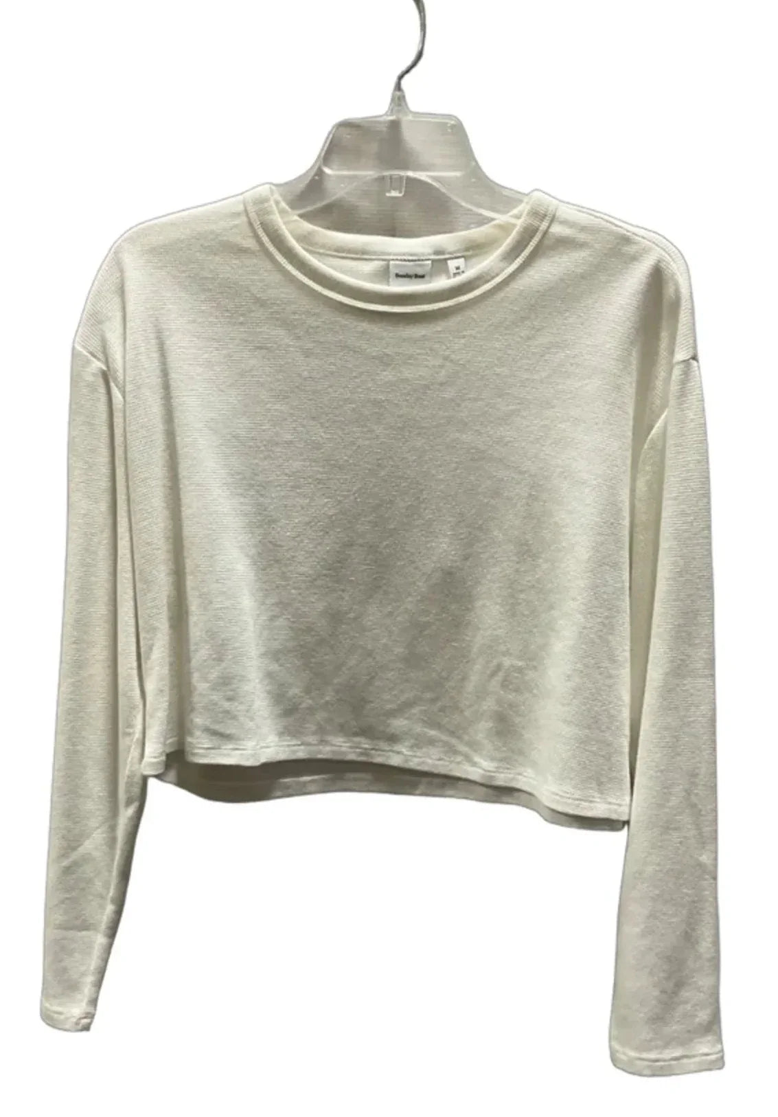 Top Long Sleeve By Sunday Best In White, Size: M
