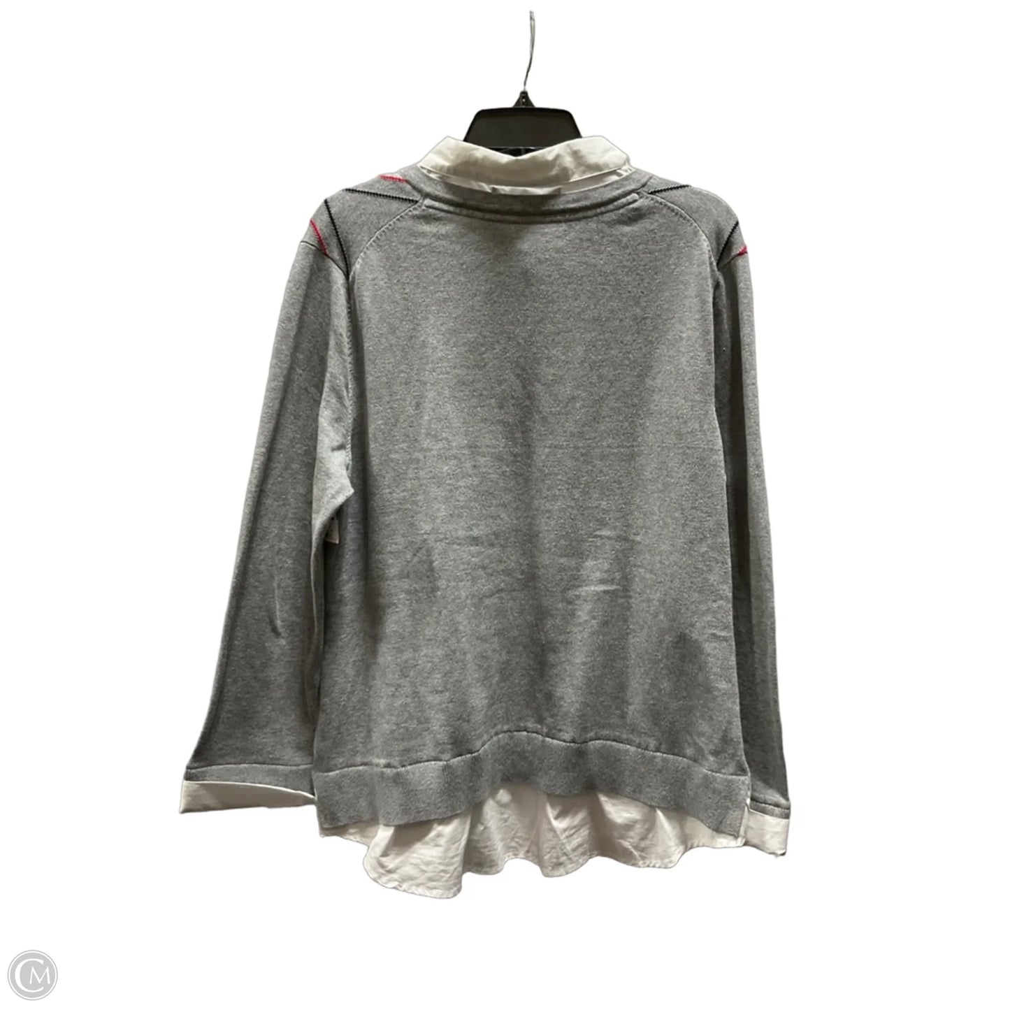 Top Long Sleeve By Tommy Hilfiger In Grey, Size: Xl