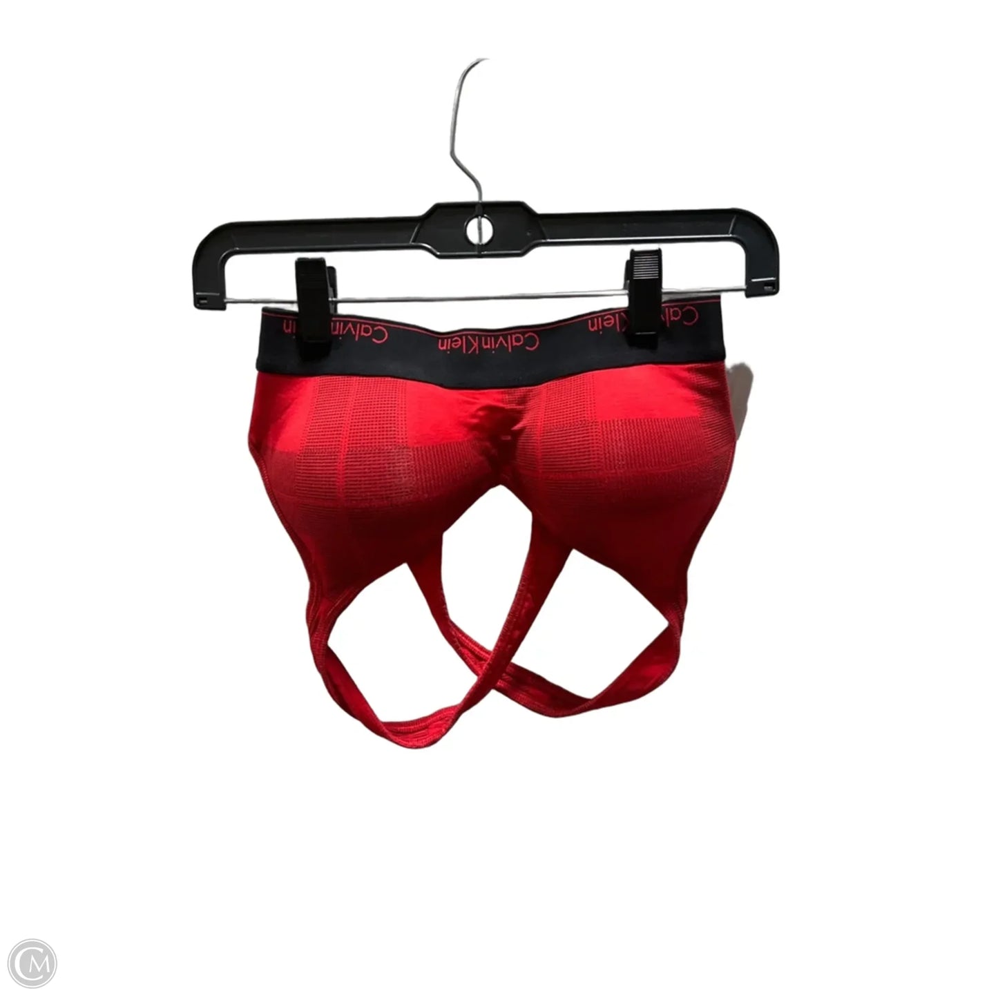 Athletic Bra By Calvin Klein In Black & Red, Size: M