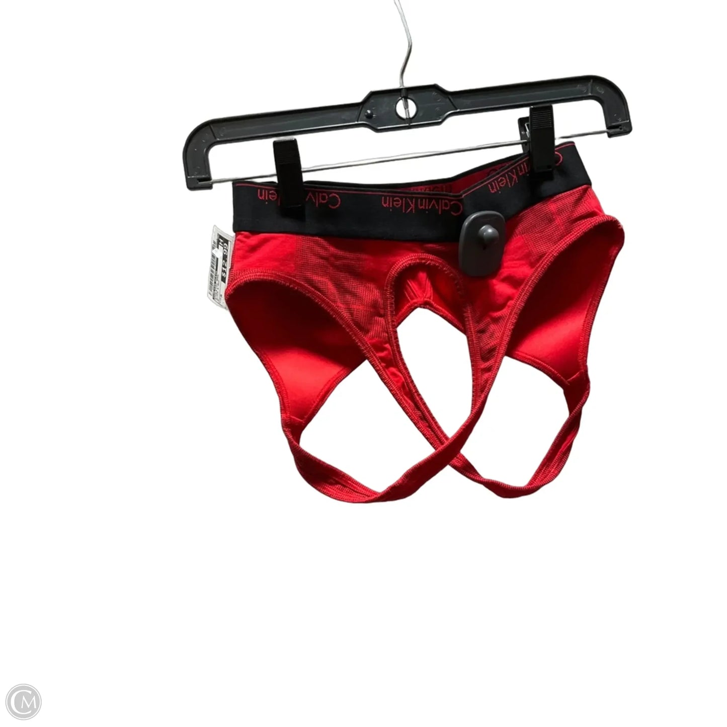 Athletic Bra By Calvin Klein In Black & Red, Size: M