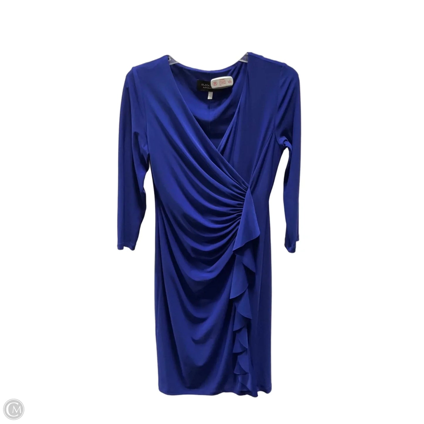 Dress Casual Midi By Black Label In Blue, Size: Xs
