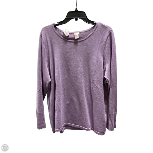 Top Long Sleeve By Chicos In Purple, Size: Xl
