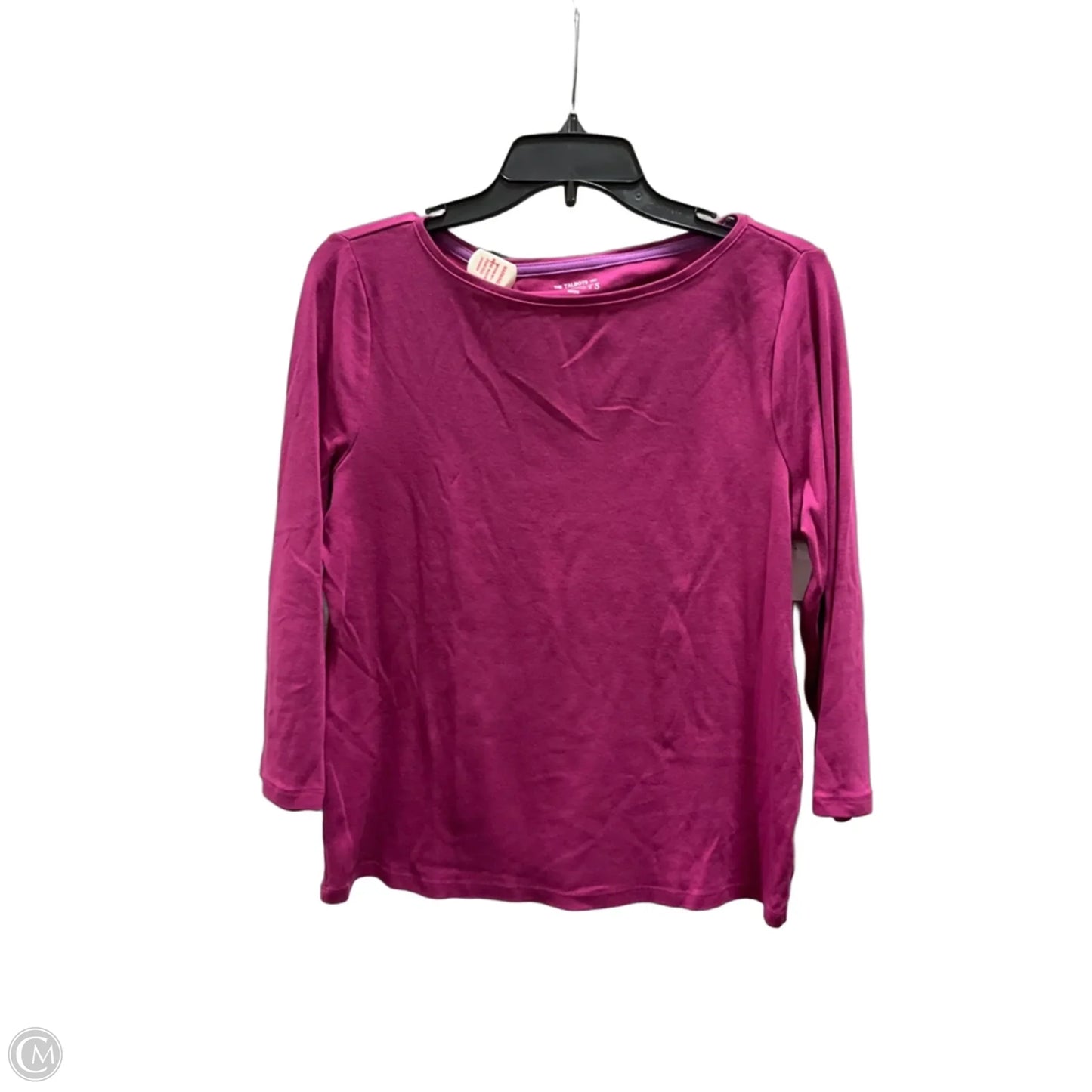 Top Long Sleeve Basic By Talbots In Pink, Size: Lp
