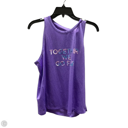 Athletic Tank Top By Peloton In Purple, Size: S