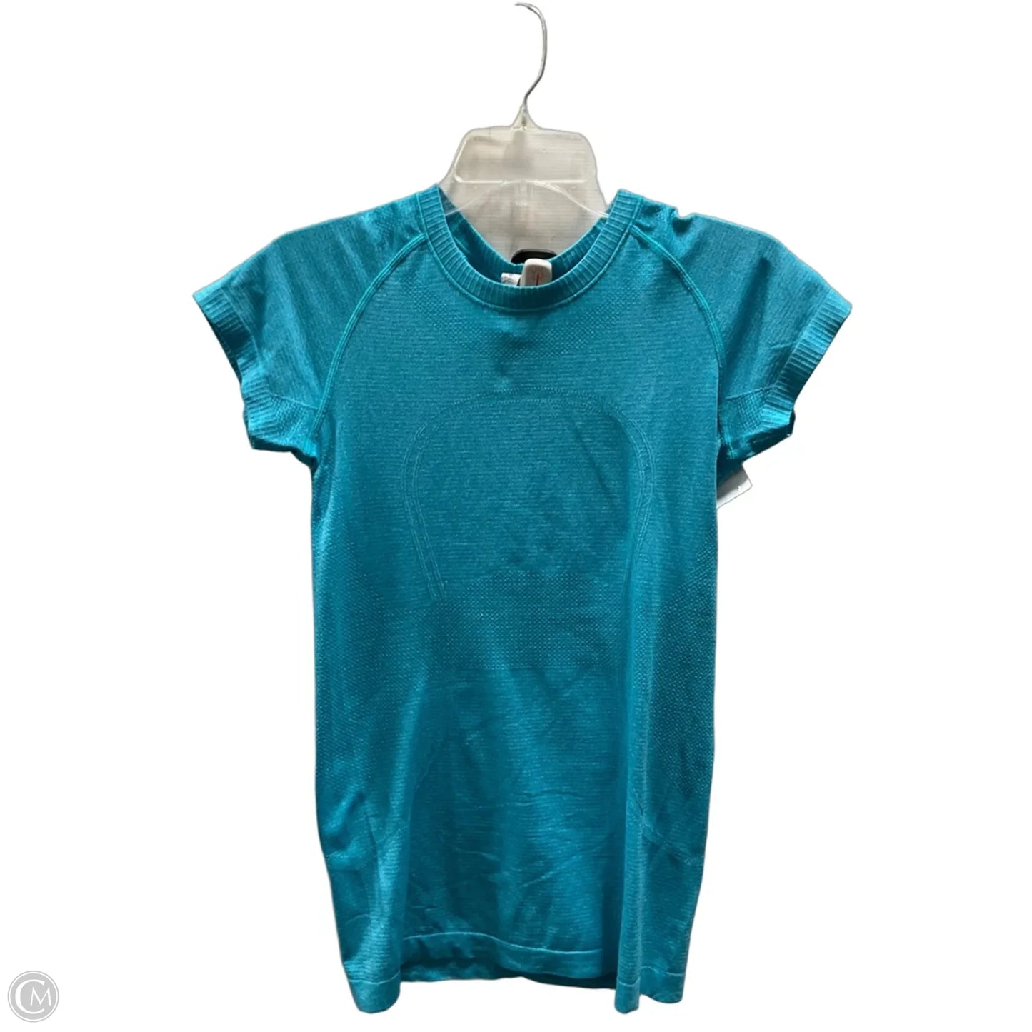 Athletic Top Short Sleeve By Lululemon In Blue, Size: 6