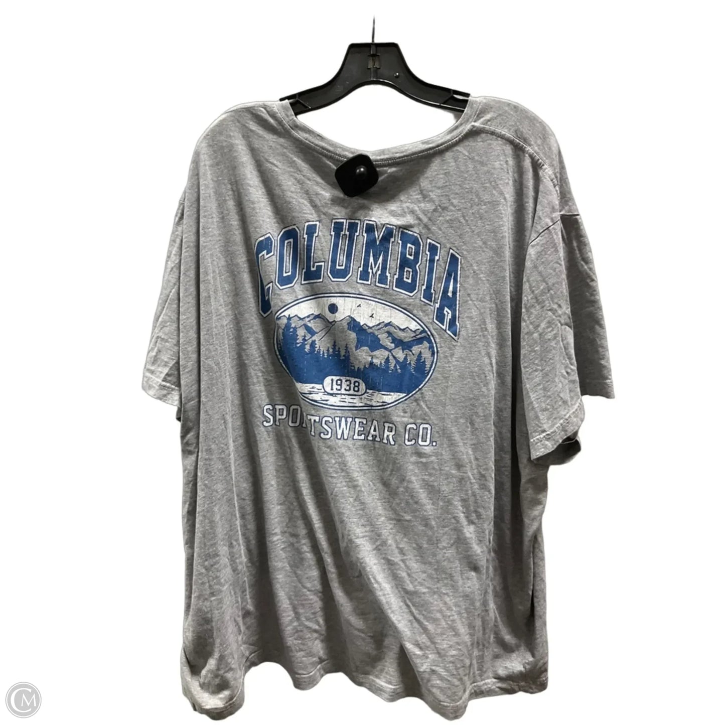 Athletic Top Short Sleeve By Columbia In Grey, Size: 3x