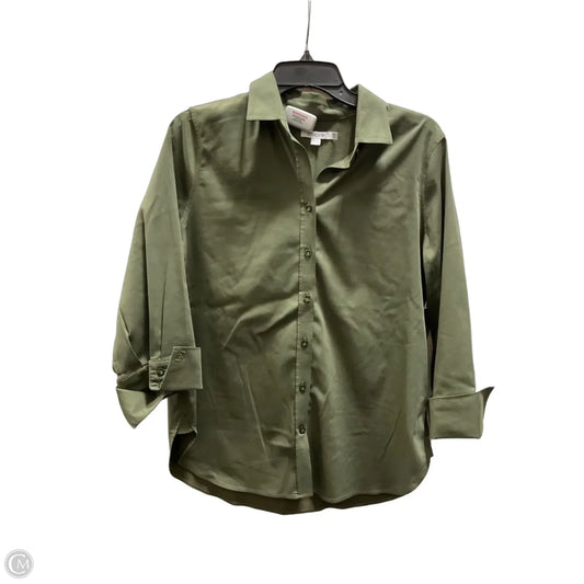 Blouse Long Sleeve By Chicos In Green, Size: S