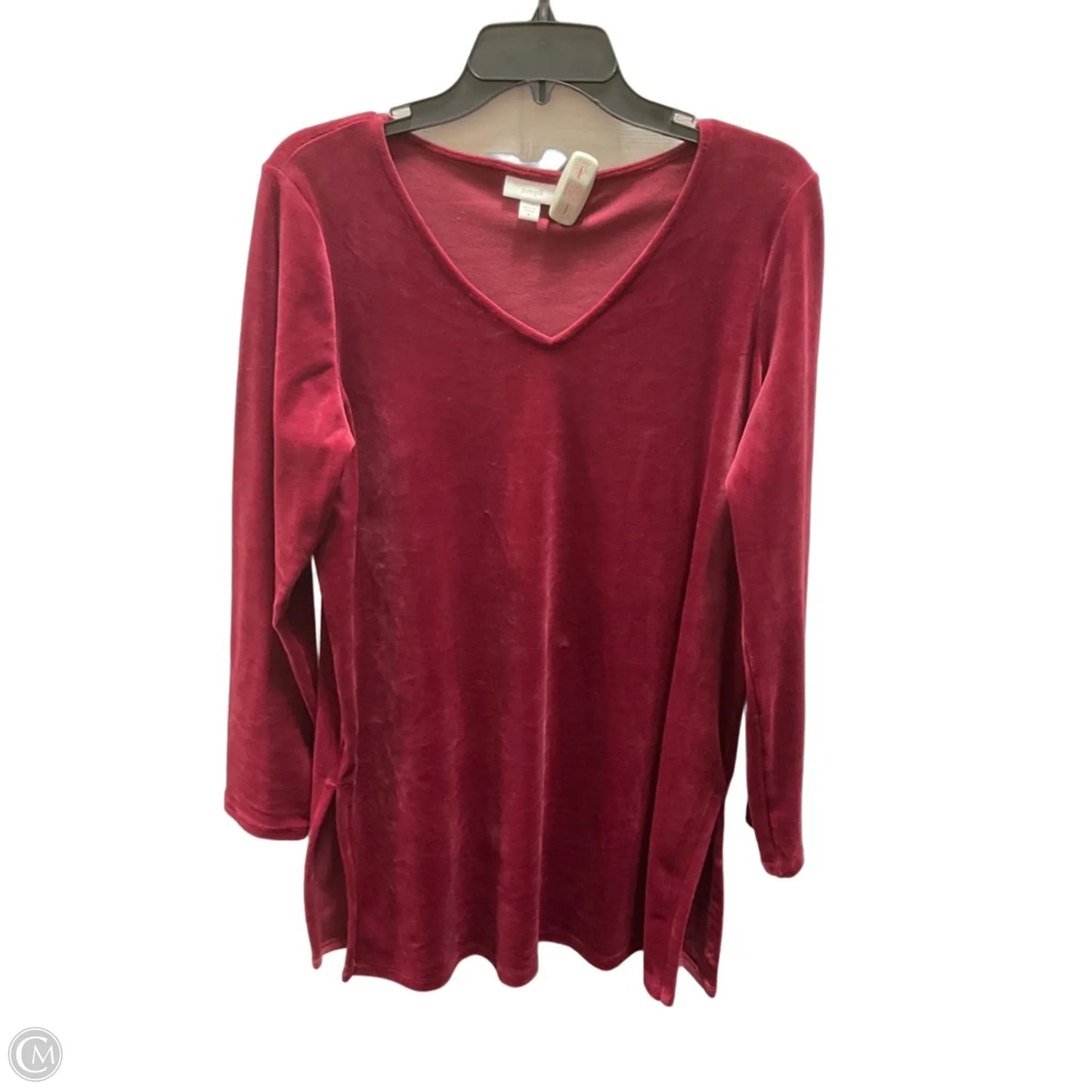 Top Long Sleeve By Pure Jill In Red, Size: M