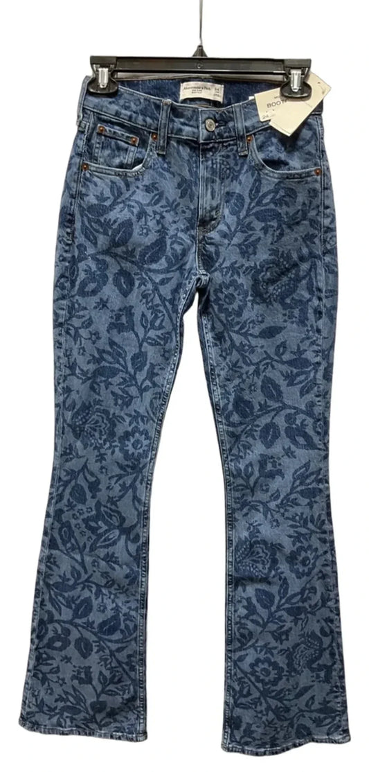 Jeans Boot Cut By Abercrombie And Fitch In Blue Denim, Size: 2