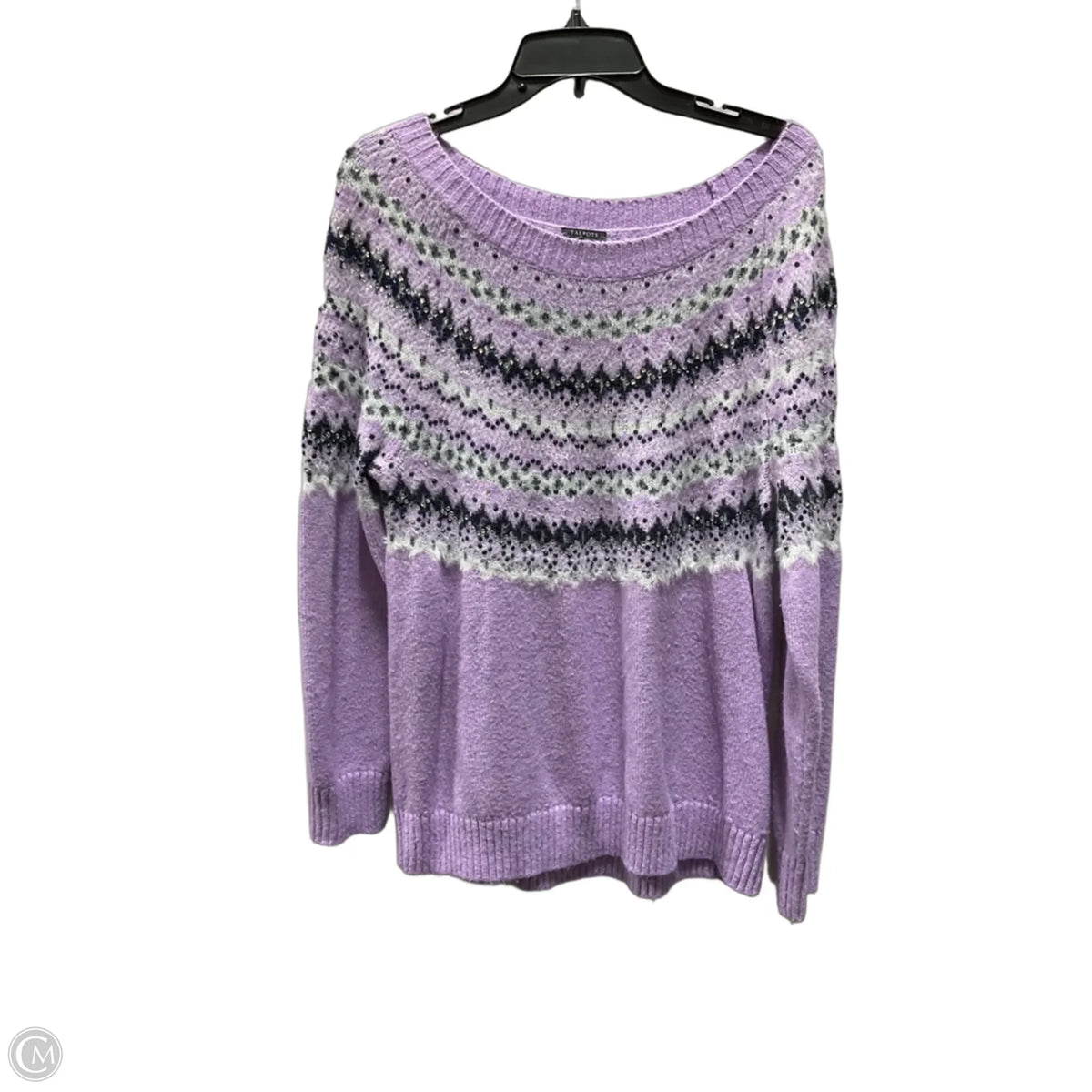 Sweater By Talbots In Purple, Size: 1x