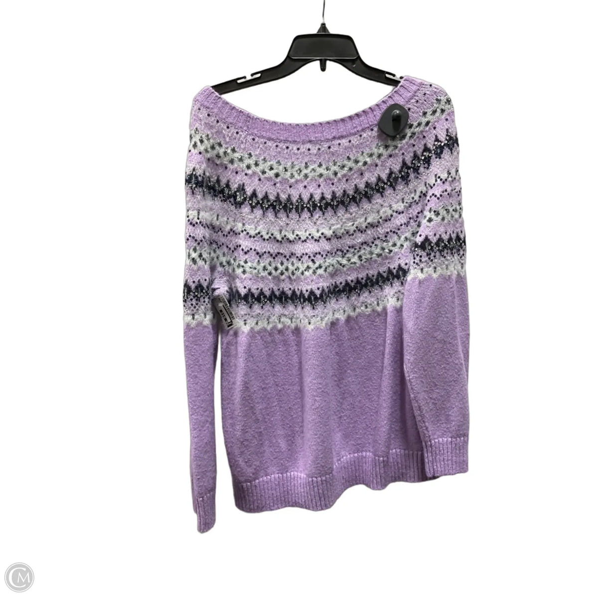 Sweater By Talbots In Purple, Size: 1x