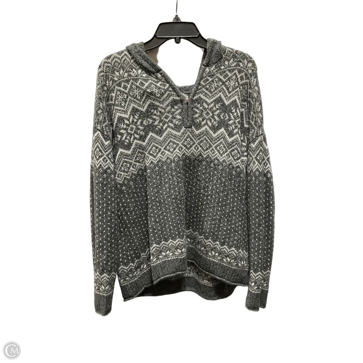 Sweater By Christopher And Banks In Grey & White, Size: Xl