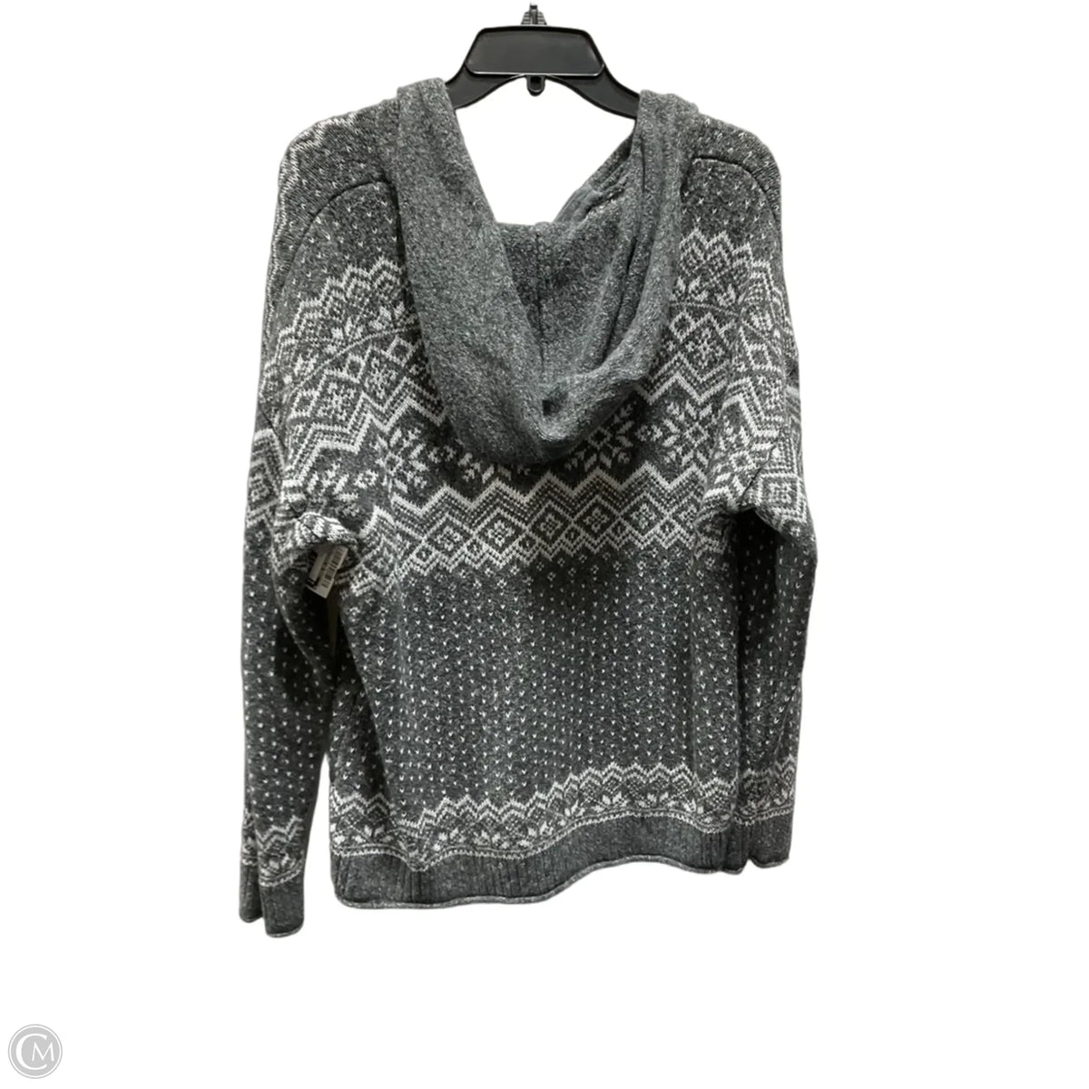 Sweater By Christopher And Banks In Grey & White, Size: Xl