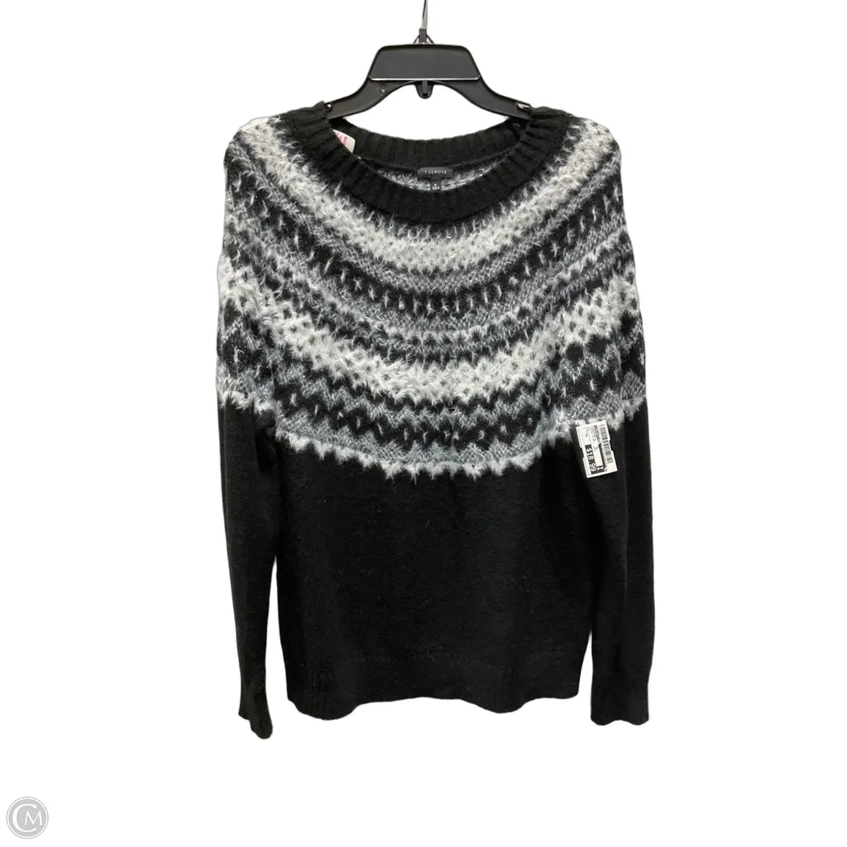 Sweater By Talbots In Black & White, Size: Xl