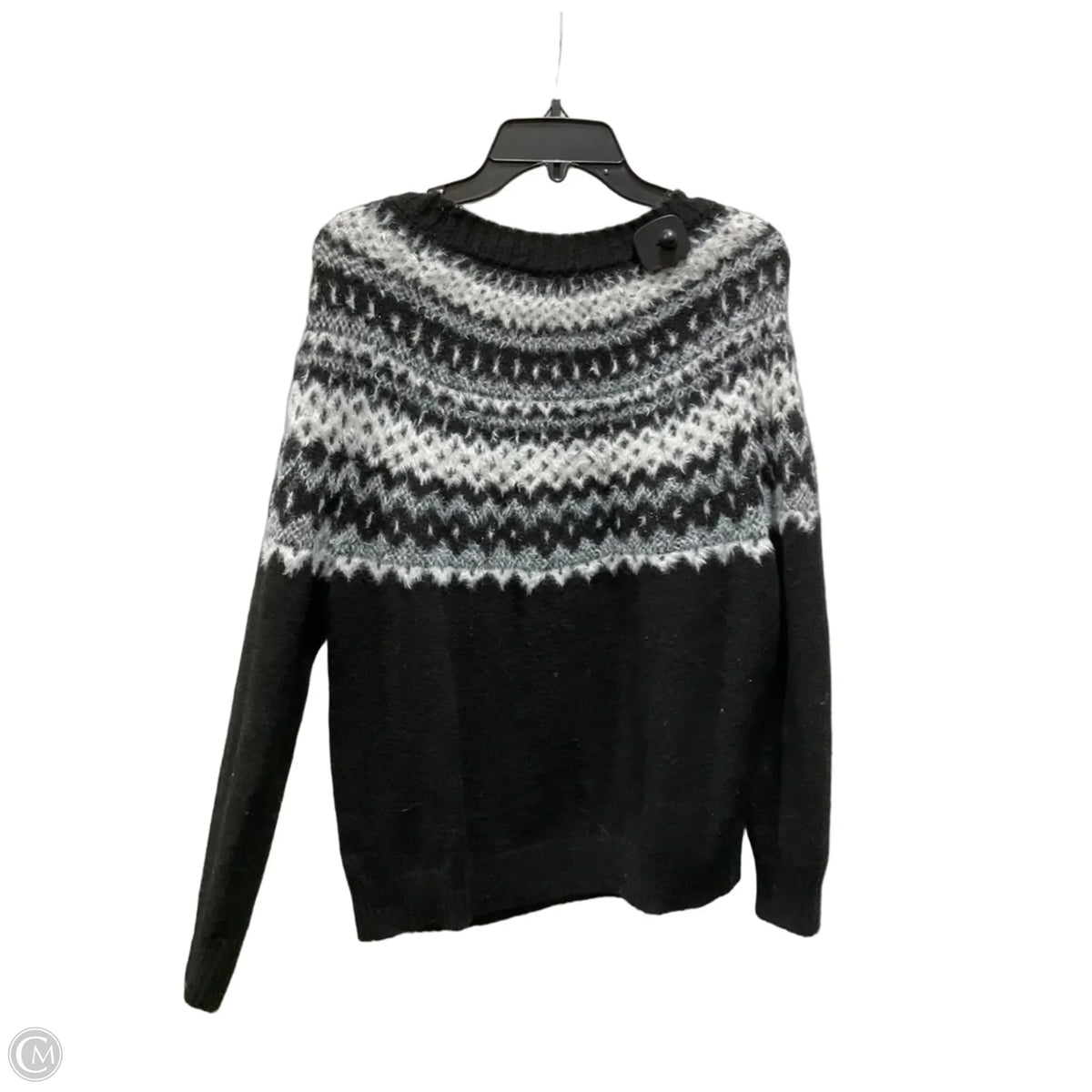 Sweater By Talbots In Black & White, Size: Xl