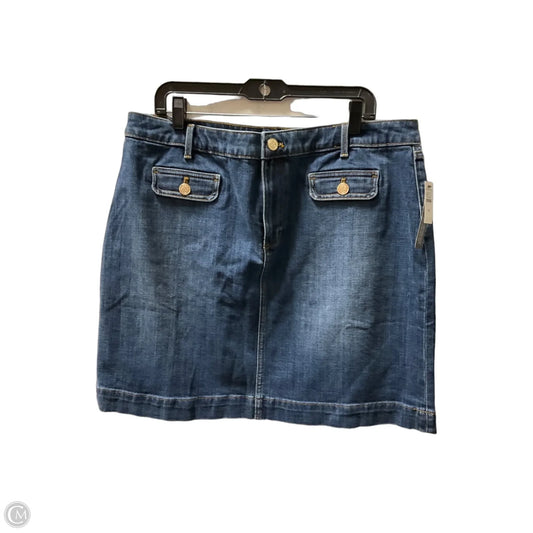 Skirt Midi By Talbots In Blue Denim, Size: 16