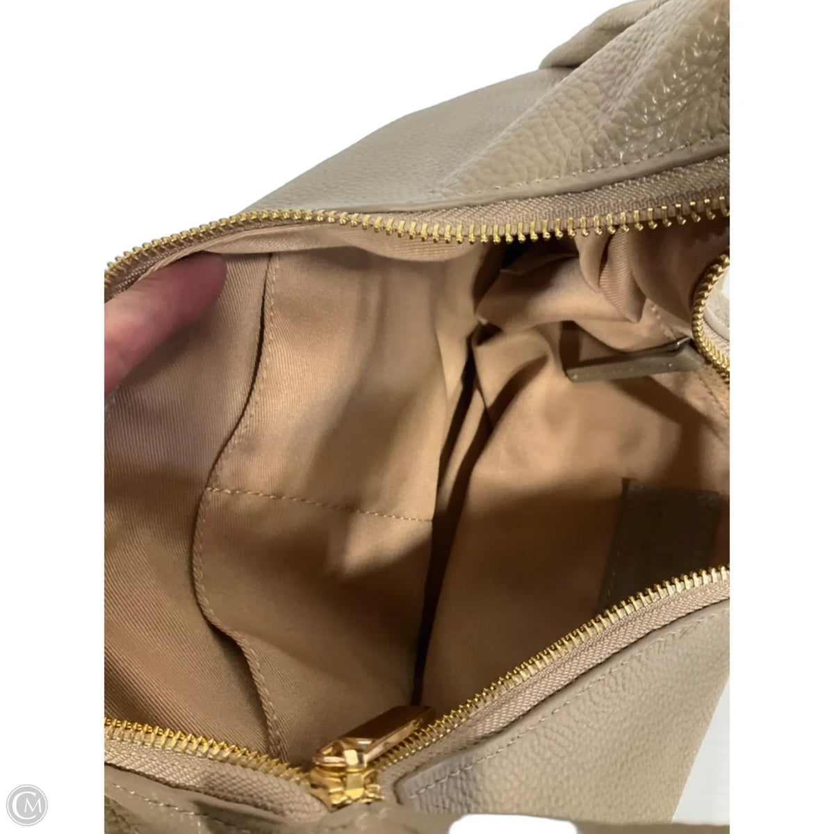 Handbag Leather By Cma, Size: Medium
