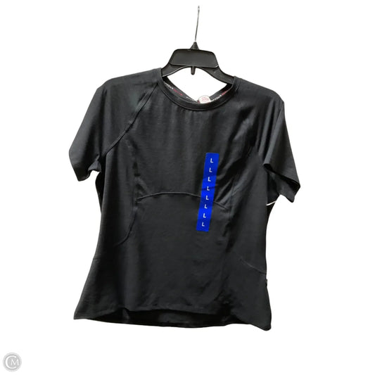 Athletic Top Short Sleeve By Spyder In Black, Size: L