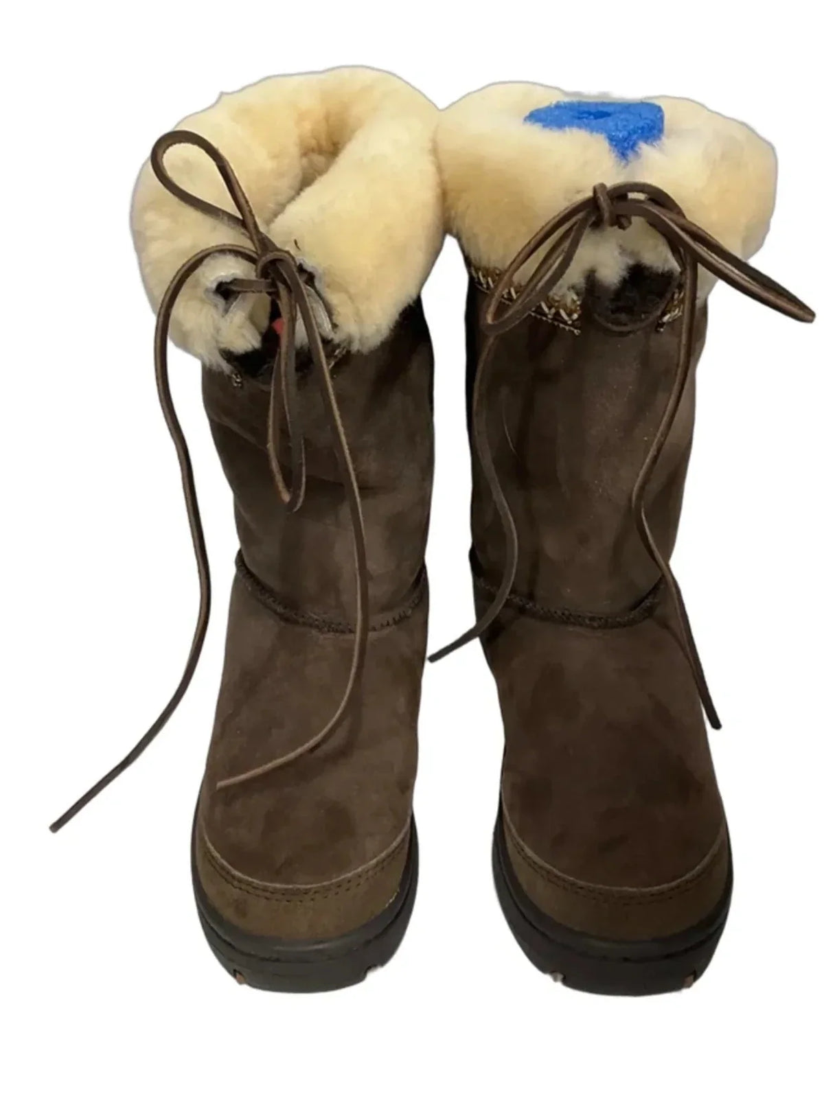 Boots Designer By Ugg In Brown, Size: 6