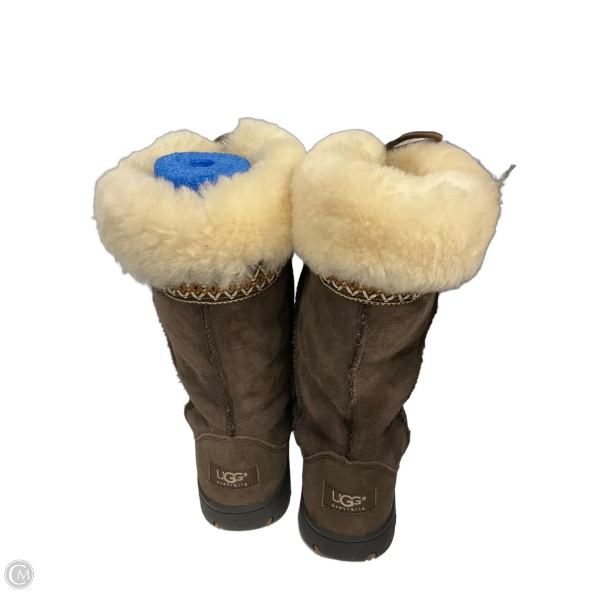 Boots Designer By Ugg In Brown, Size: 6