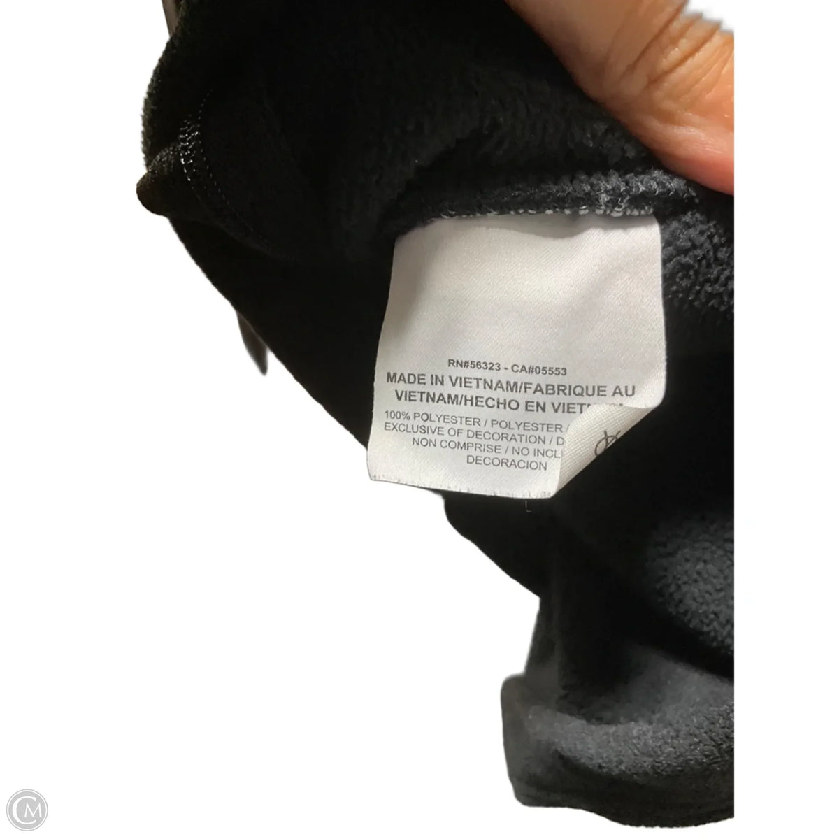 Athletic Sweatshirt Collar By Nike In Black, Size: L
