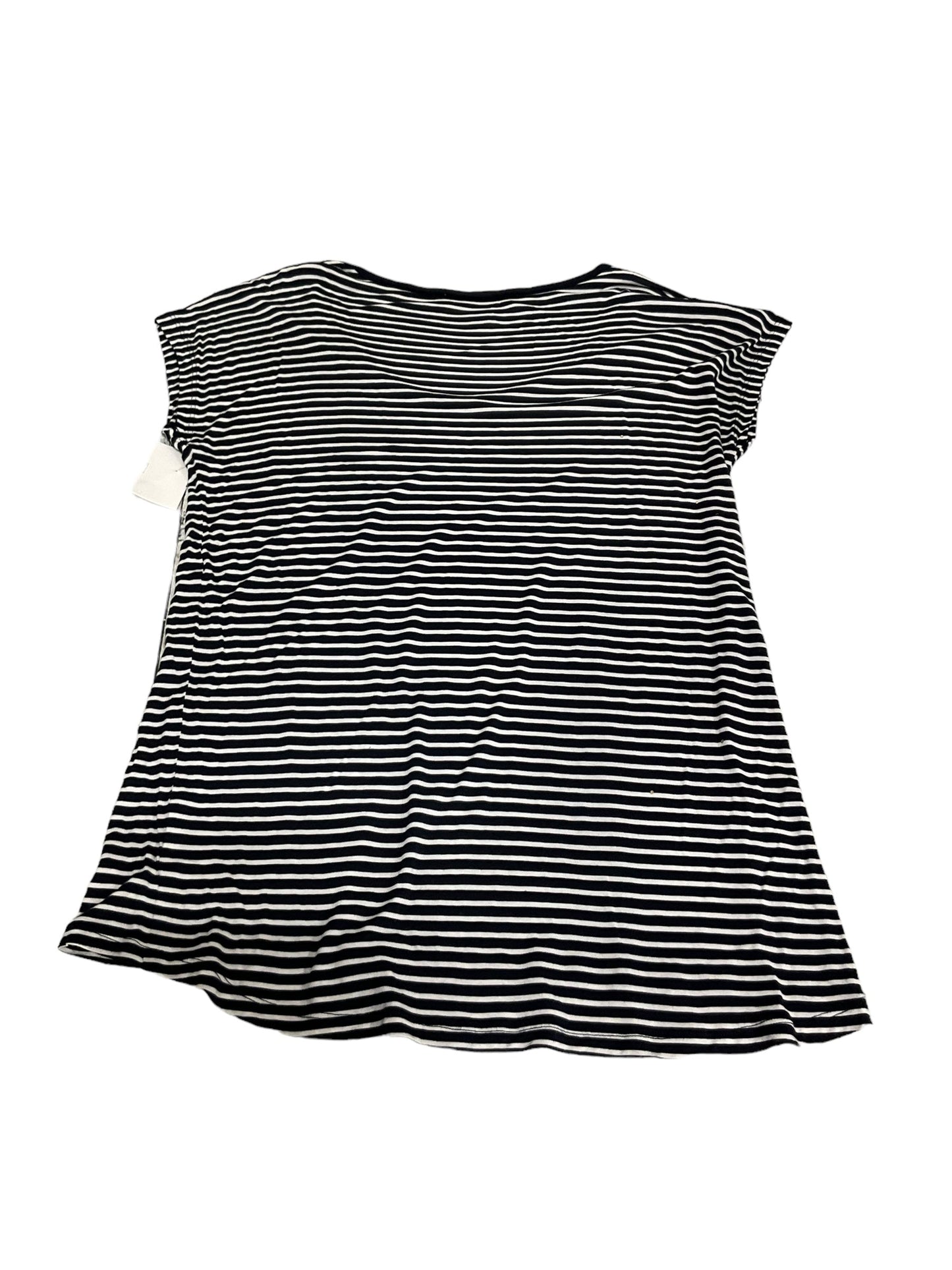 Striped Pattern Top Short Sleeve Michael By Michael Kors, Size S