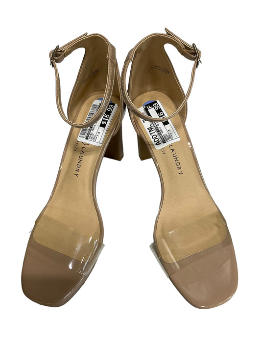 Beige Shoes Heels Block Chinese Laundry, Size 7.5
