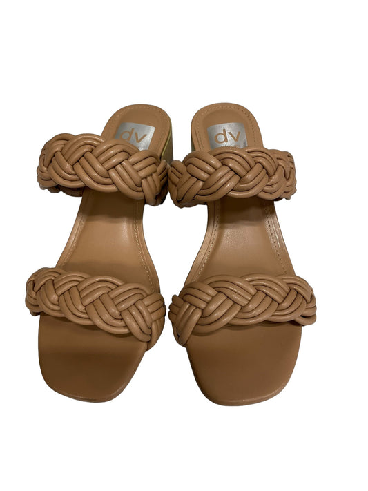 Tan Sandals Heels Block Dolce Vita, Size 8