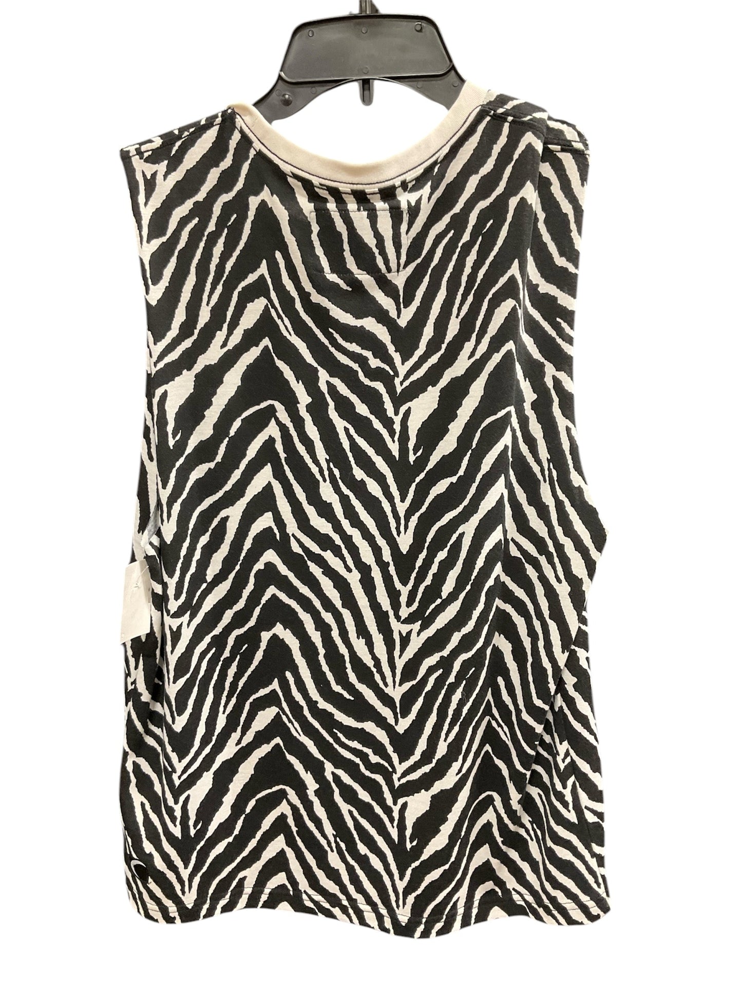 Athletic Tank Top By Lululemon In Black & White, Size: L