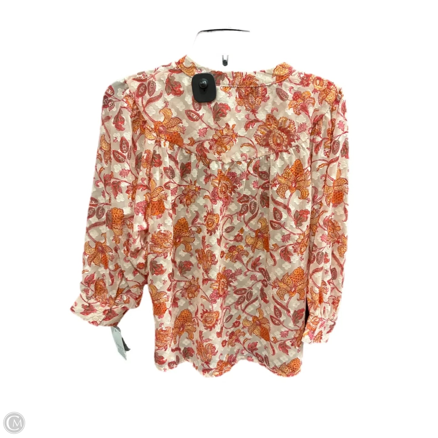 Top Long Sleeve By Ophelia Roe In Orange & Pink, Size: S