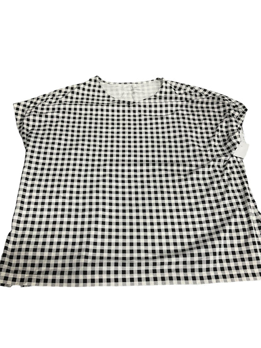 Checkered Pattern Top Short Sleeve Basic J. Jill, Size Xl