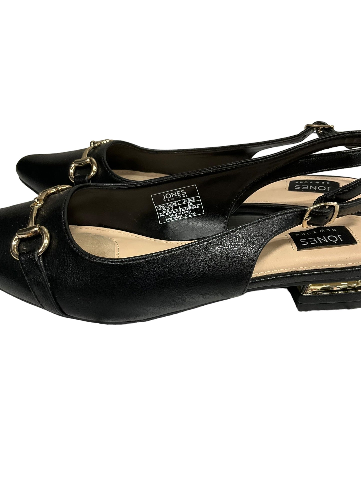 Black Shoes Flats Jones New York, Size 8