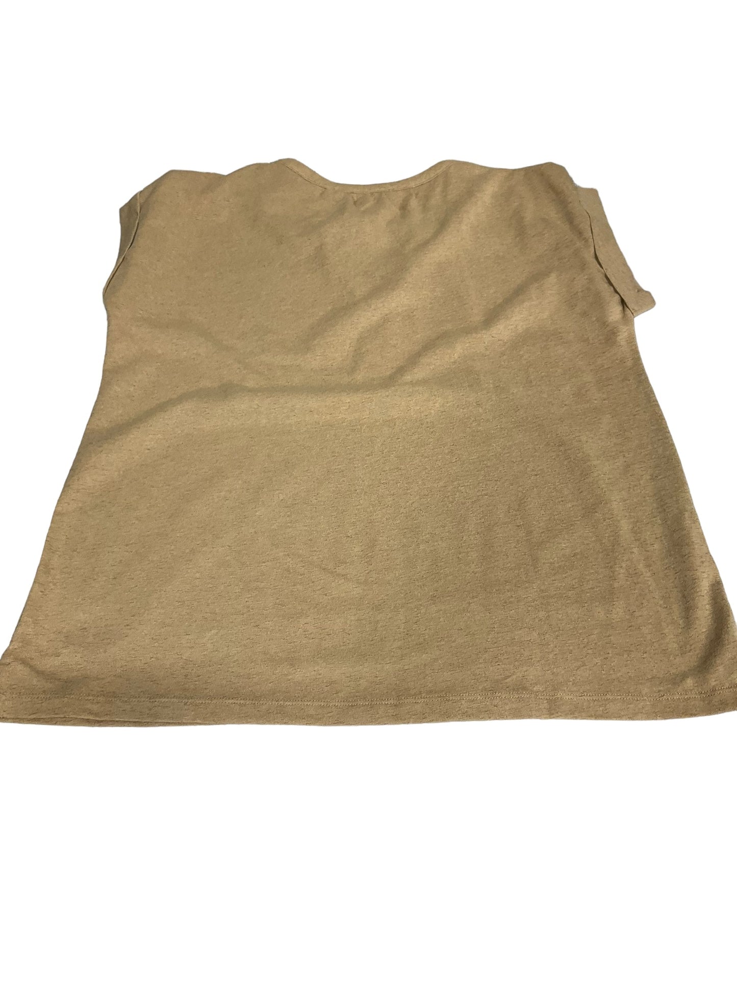 Tan Top Short Sleeve Loft, Size M